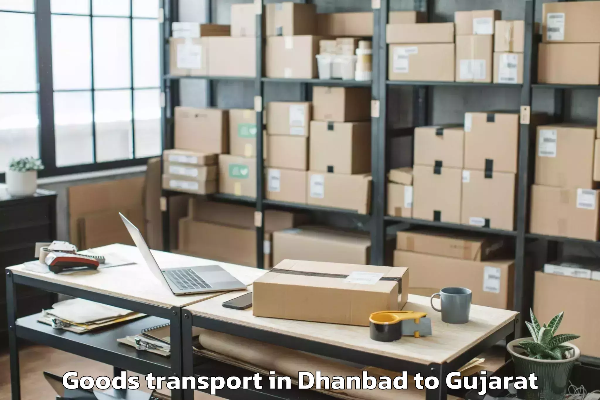 Easy Dhanbad to Mahuva Goods Transport Booking